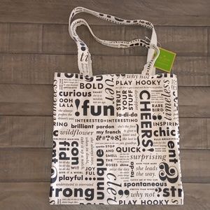 Kate spade what do you say canvas book tote